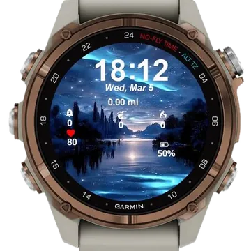 Midnight Reflection Garmin watch face preview
