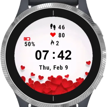 Milion Heart Garmin watch face preview