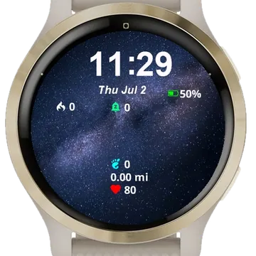 Milky Night Sky Garmin watch face preview