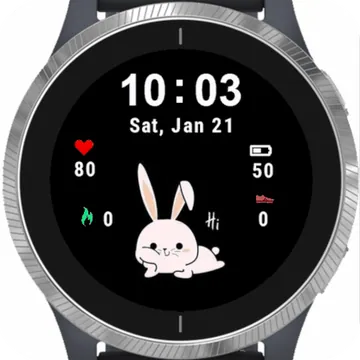 Mini Bunny Garmin watch face preview