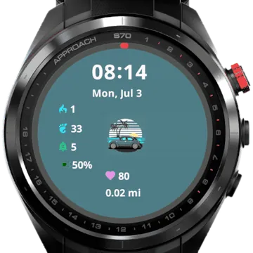 Mini Vw Car Garmin watch face preview