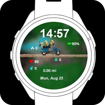 Minion Mayhem Garmin watch face preview