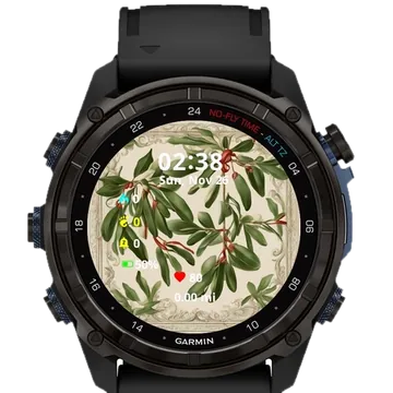 Mistletoe Garmin watch face preview