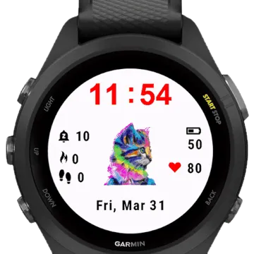 Model Cat Garmin watch face preview