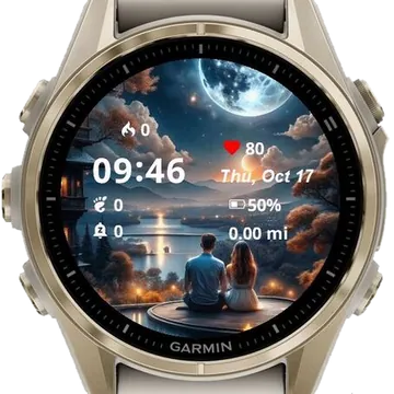 Moon Light Garmin watch face preview