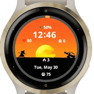 Moon Ninja Garmin watch face preview