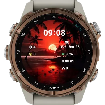 Moon Summer Garmin watch face preview