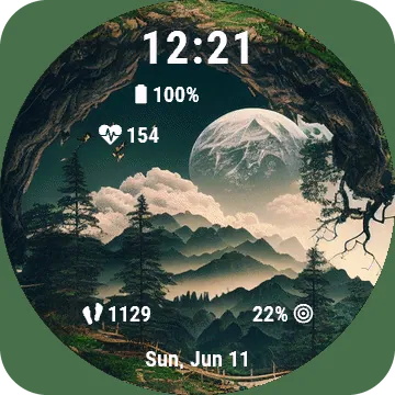 Moonforest Garmin watch face preview