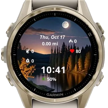 Moonlit Lake Serenity Garmin watch face preview