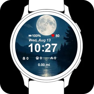 Moonlit Lake Garmin watch face preview