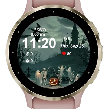Moonlit Mischief Garmin watch face preview