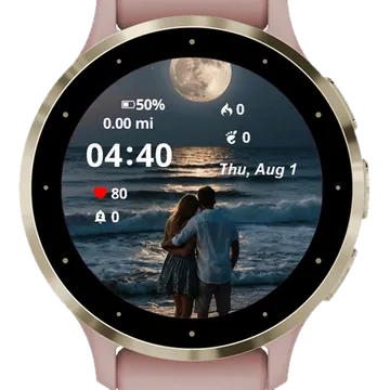 Moonlit Romance Garmin watch face preview