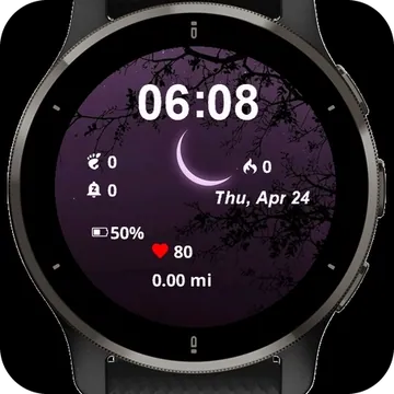 Moonlit Whispers Garmin watch face preview
