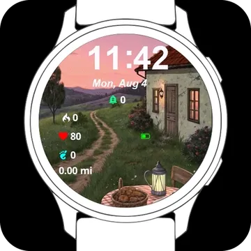 Morning at the Cottage Garmin watch face preview