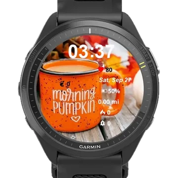 Morning Pumpkin Garmin watch face preview