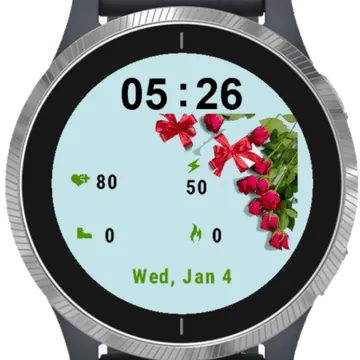 Mothers Flowers Garmin watch face preview