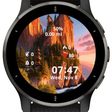 Mountain Garmin watch face preview