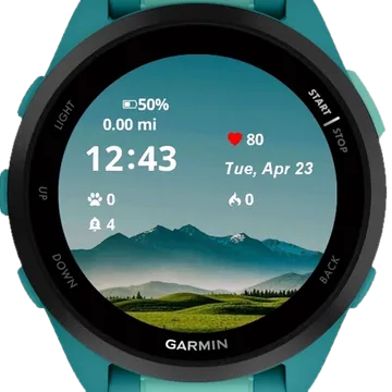 Mountain air Garmin watch face preview