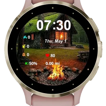 Mountain Cabin Garmin watch face preview