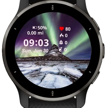 Mountain Iceland Garmin watch face preview