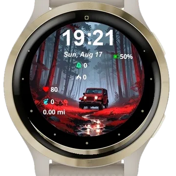 Mountain Jeep Garmin watch face preview