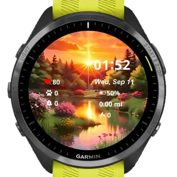 Mountain Landscape 2 Garmin watch face preview