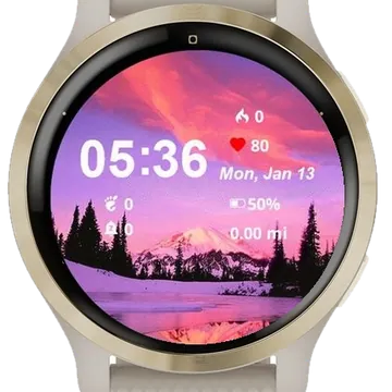 Mountain Landscape Garmin watch face preview