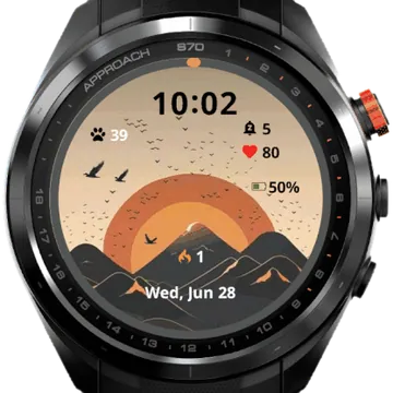 Mountain Moon Garmin watch face preview