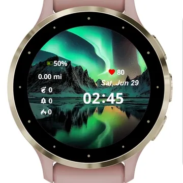 Mountain Night Sky Garmin watch face preview