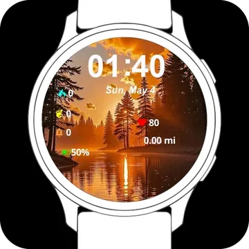 Mountain Night Garmin watch face preview
