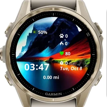 Mountain Pink Garmin watch face preview