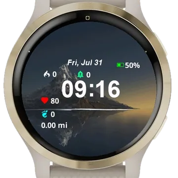 Mountain Reflected Water Lake Garmin watch face preview