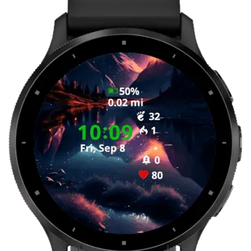 Mountain River Garmin watch face preview