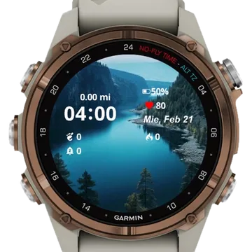Mountain River Garmin watch face preview