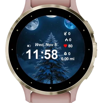Mountain Snow Garmin watch face preview