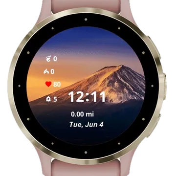 Mountain Sunrise Garmin watch face preview