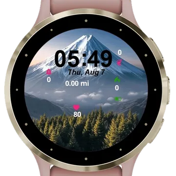 Mountain View Garmin watch face preview