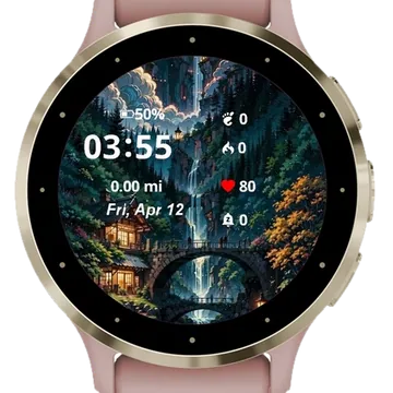 Mountain View Garmin watch face preview