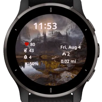 Mountain View Garmin watch face preview