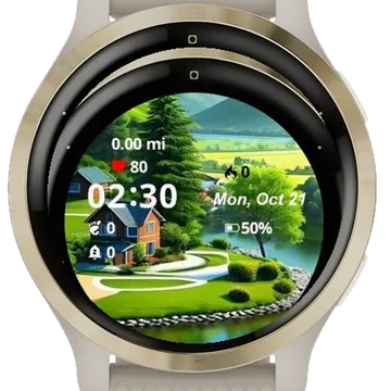 Mountain View Haven Garmin watch face preview