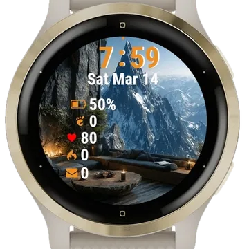 Mountain View Garmin watch face preview