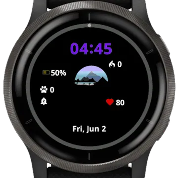 Mountain Garmin watch face preview