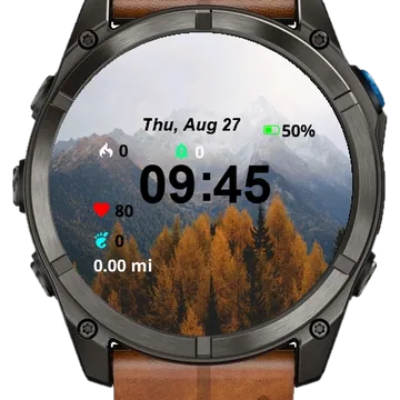Mountains Background Garmin watch face preview