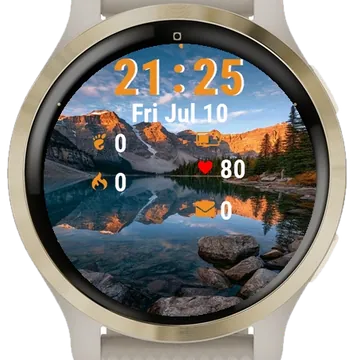 Mountains Reflected Water Garmin watch face preview