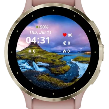 Mountains Twilight Iceland Garmin watch face preview