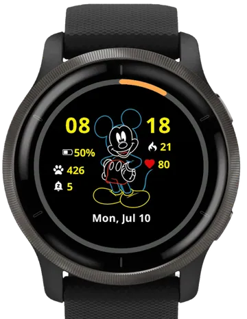Mouse Drawing Garmin watch face preview