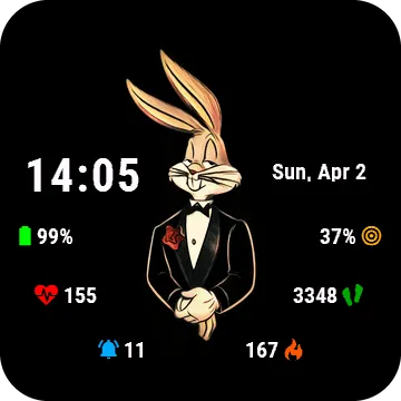 Mr.Rabbit Garmin watch face preview