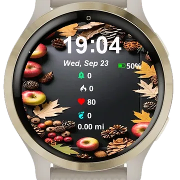 Multi Flowers Garmin watch face preview