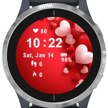 Multi Heart Garmin watch face preview