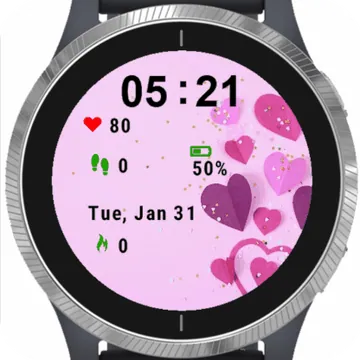 Multi Heart Garmin watch face preview